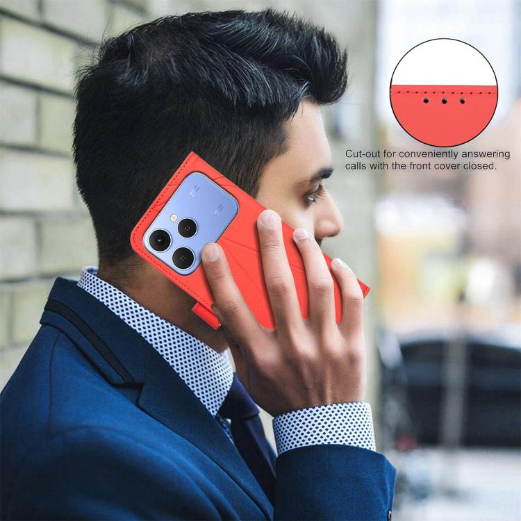 For Tecno Spark 40 4G Geometric Pattern RFID Leather Phone Case