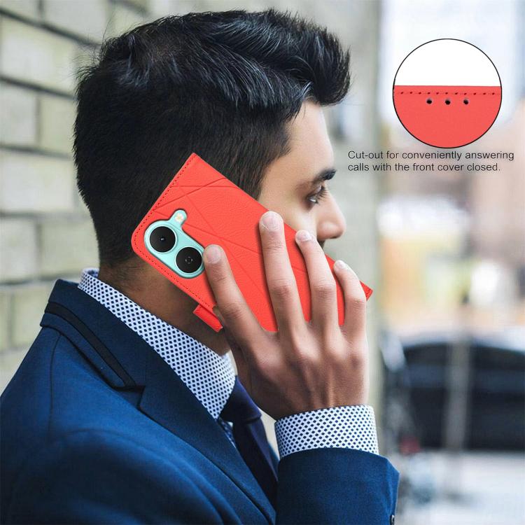 For Tecno Spark Go 3 Geometric Pattern RFID Leather Phone Case