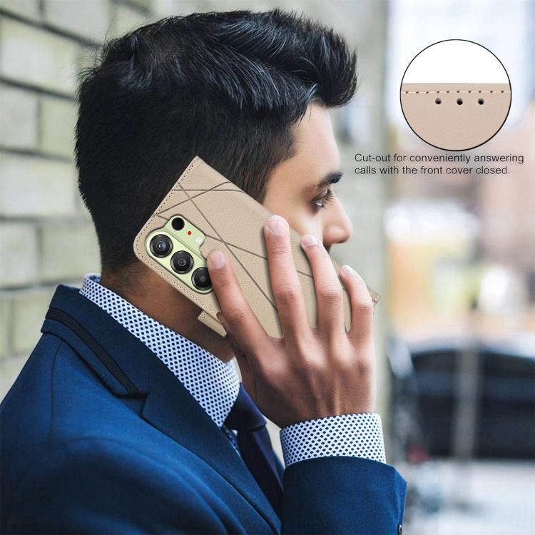 For Tecno Camon 50 4G Geometric Pattern RFID Leather Phone Case