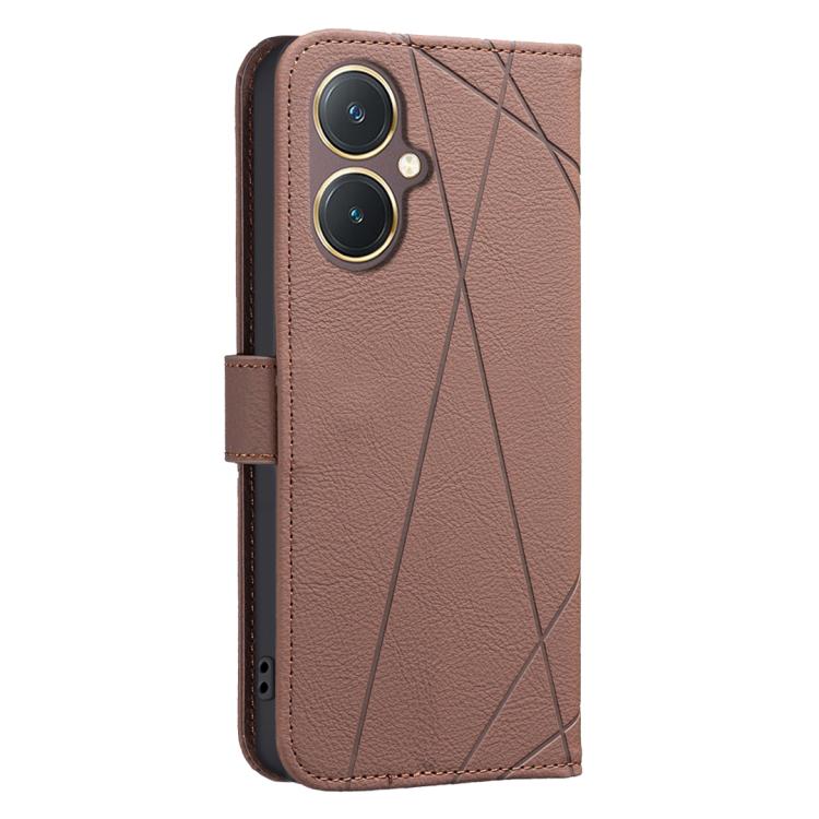 For vivo Y27 4G Geometric Pattern RFID Leather Phone Case