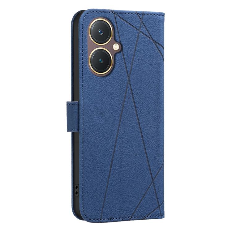 For vivo Y27 4G Geometric Pattern RFID Leather Phone Case