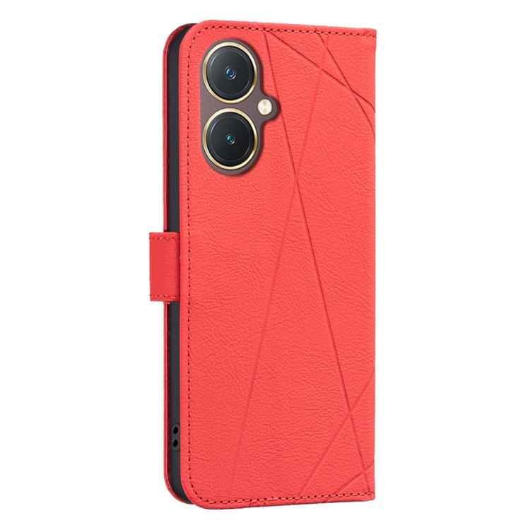 For vivo Y27 4G Geometric Pattern RFID Leather Phone Case
