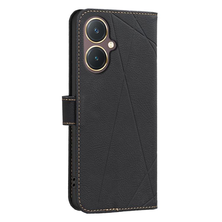 For vivo Y27 4G Geometric Pattern RFID Leather Phone Case