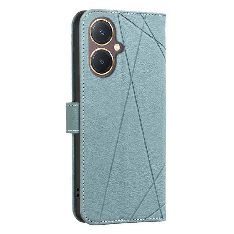 For vivo Y27 4G Geometric Pattern RFID Leather Phone Case