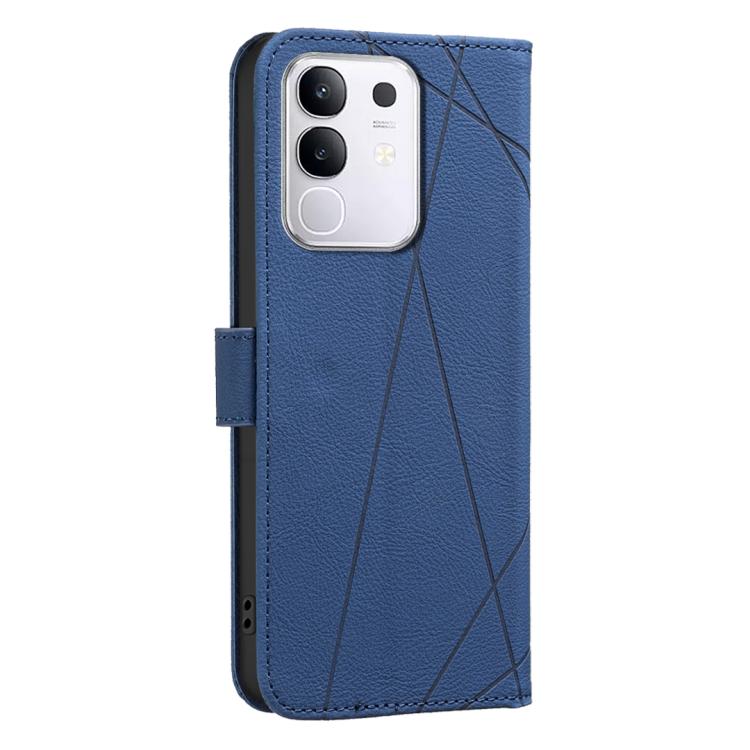 For vivo Y29 4G Geometric Pattern RFID Leather Phone Case