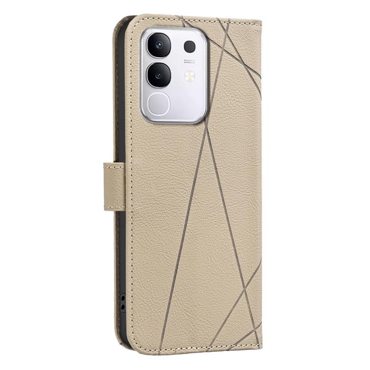 For vivo Y29 4G Geometric Pattern RFID Leather Phone Case