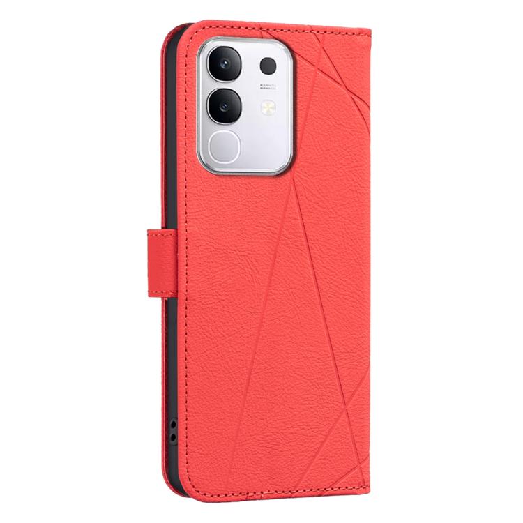 For vivo Y29 4G Geometric Pattern RFID Leather Phone Case
