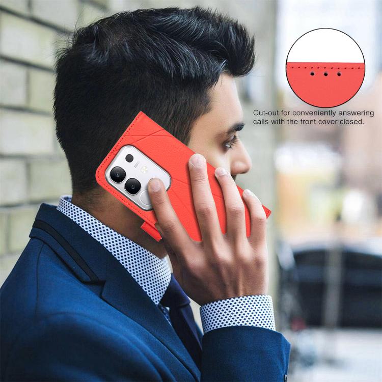 For vivo Y29 4G Geometric Pattern RFID Leather Phone Case
