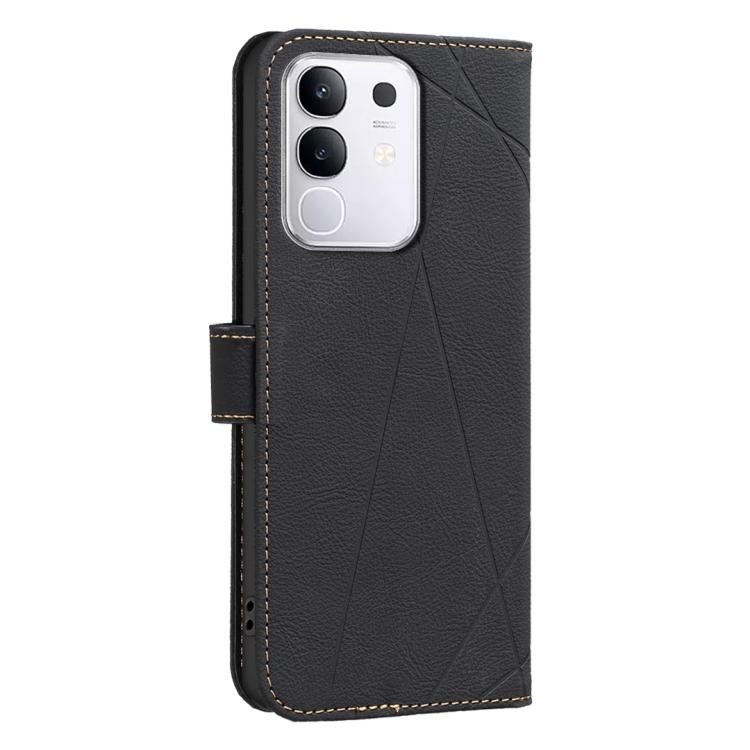 For vivo Y29 4G Geometric Pattern RFID Leather Phone Case