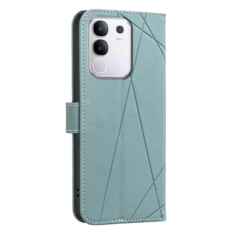 For vivo Y29 4G Geometric Pattern RFID Leather Phone Case