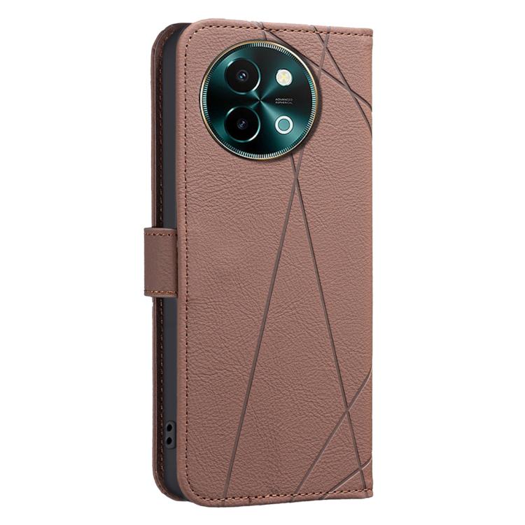 For vivo Y38 5G / Y200i 5G Geometric Pattern RFID Leather Phone Case