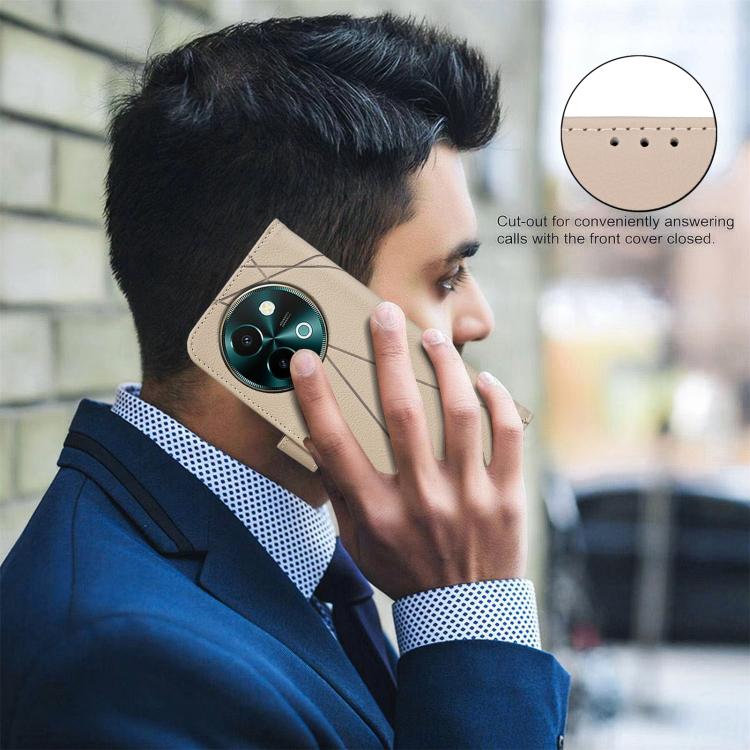 For vivo Y38 5G / Y200i 5G Geometric Pattern RFID Leather Phone Case