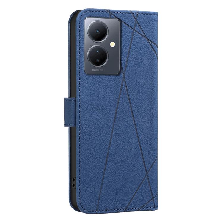 For vivo Y78 5G / Y36 Geometric Pattern RFID Leather Phone Case
