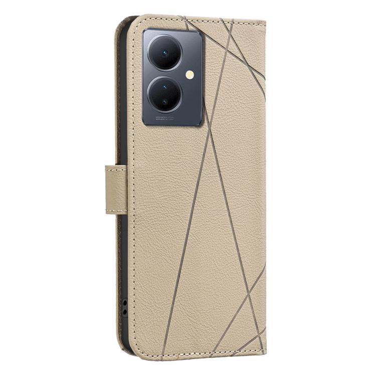 For vivo Y78 5G / Y36 Geometric Pattern RFID Leather Phone Case