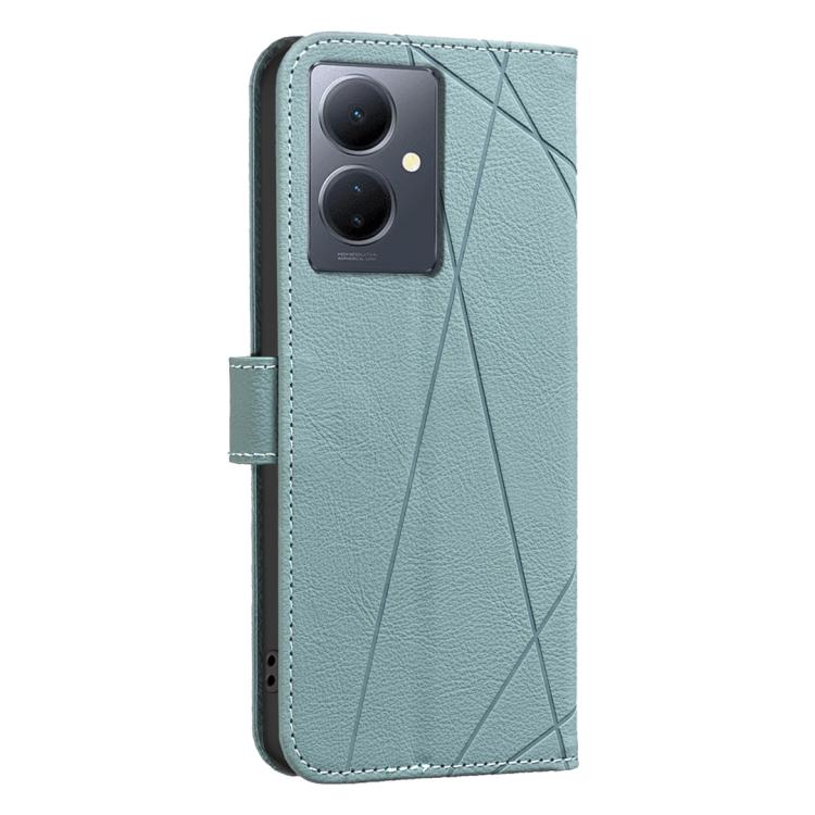 For vivo Y78 5G / Y36 Geometric Pattern RFID Leather Phone Case