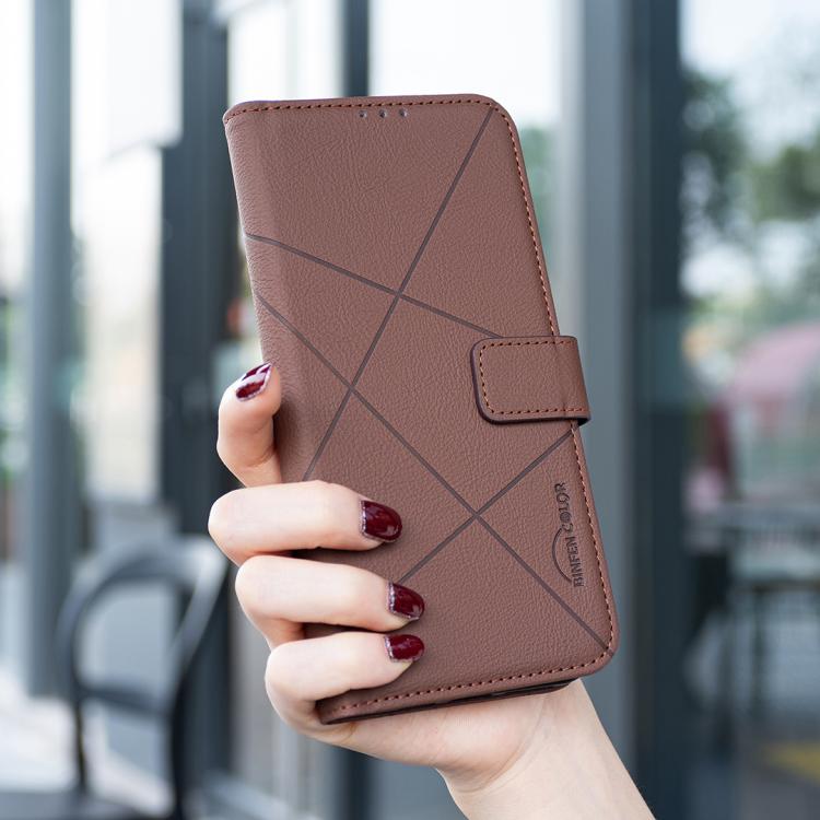 For vivo Y03 4G Global Geometric Pattern RFID Leather Phone Case
