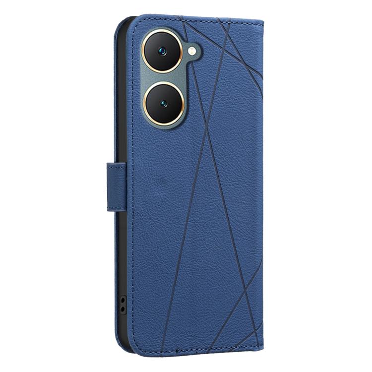 For vivo Y03 4G Global Geometric Pattern RFID Leather Phone Case