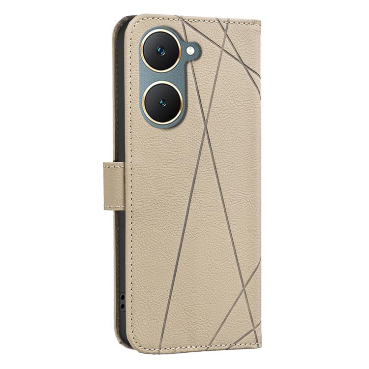 For vivo Y03 4G Global Geometric Pattern RFID Leather Phone Case