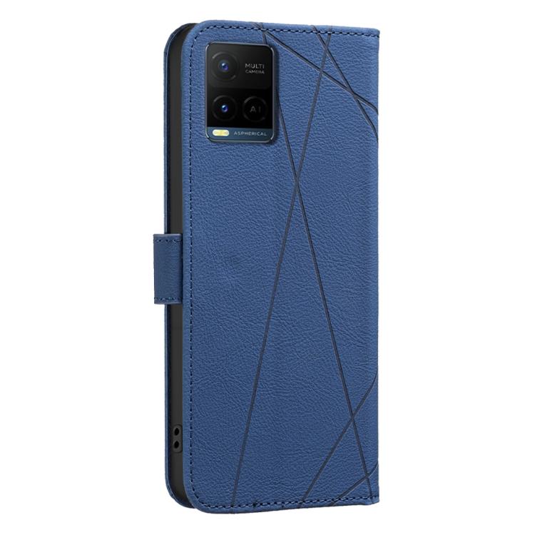 For vivo Y21 5G 2026 / Y05 4G Geometric Pattern RFID Leather Phone Case