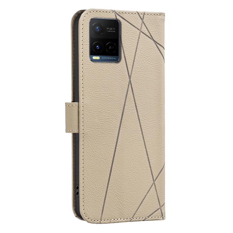 For vivo Y21 5G 2026 / Y05 4G Geometric Pattern RFID Leather Phone Case
