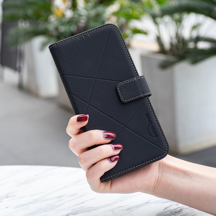 For vivo Y21 5G 2026 / Y05 4G Geometric Pattern RFID Leather Phone Case