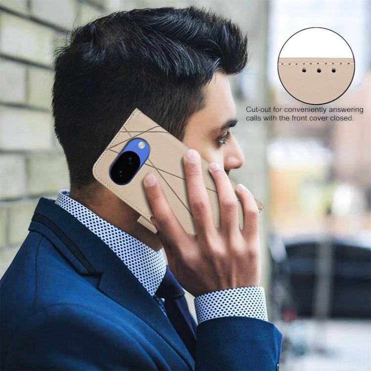 For Google Pixel 10a Geometric Pattern RFID Leather Phone Case