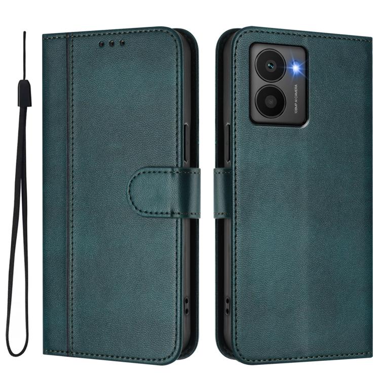 For HMD Fuison Line Splicing Buckle Retro Leather Phone Case