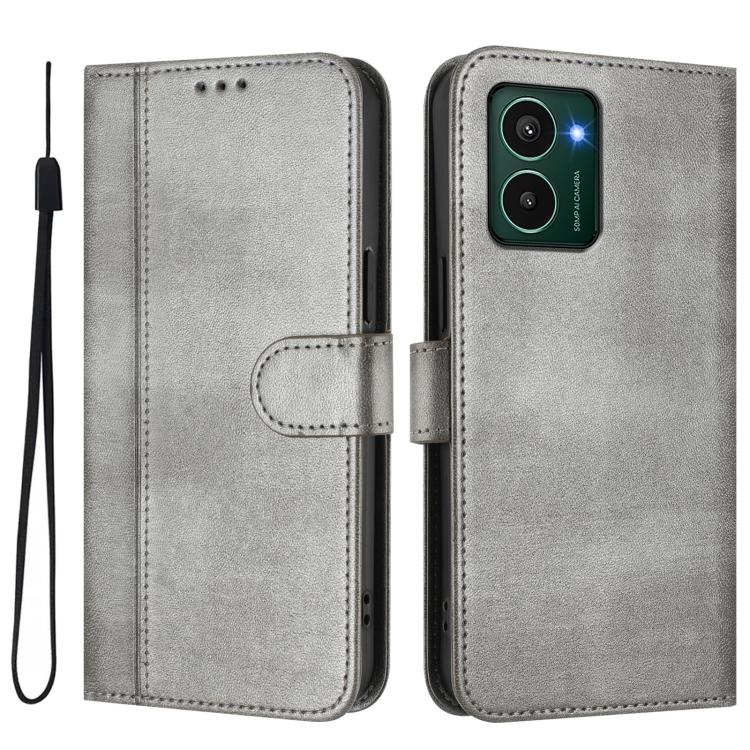 For HMD Pulse Pro / Pulse / Pulse+ Line Splicing Buckle Retro Leather Phone Case