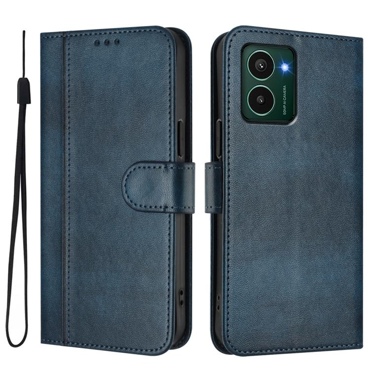 For HMD Pulse Pro / Pulse / Pulse+ Line Splicing Buckle Retro Leather Phone Case