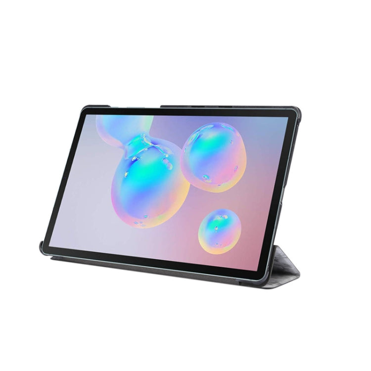 For Samsung Galaxy Tab S8+ / Tab S8 Plus /  Tab S7 FE / Tab S7+ / T970 Marble Texture Pattern Horizontal Flip Leather Case, with Three-folding Holder & Sleep / Wake-up Function