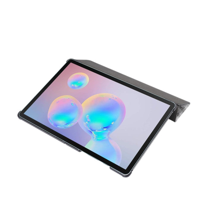 For Samsung Galaxy Tab S8+ / Tab S8 Plus /  Tab S7 FE / Tab S7+ / T970 Marble Texture Pattern Horizontal Flip Leather Case, with Three-folding Holder & Sleep / Wake-up Function