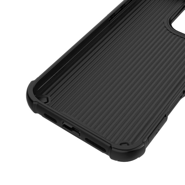 For iPhone 16 Pro Max Grating Solid Color MagSafe Magnetic Phone Case