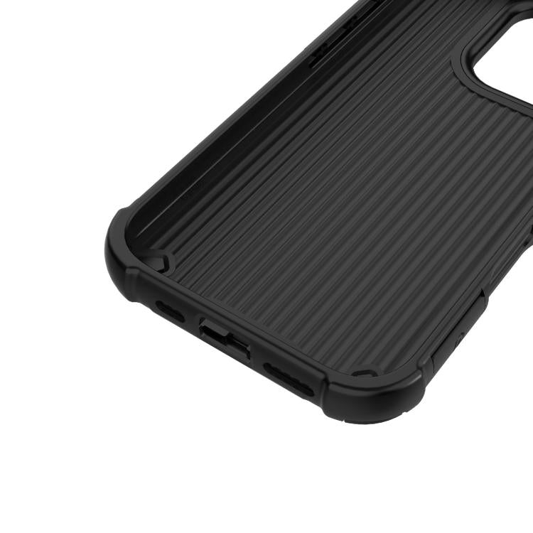 For iPhone 16 Pro Grating Solid Color MagSafe Magnetic Phone Case
