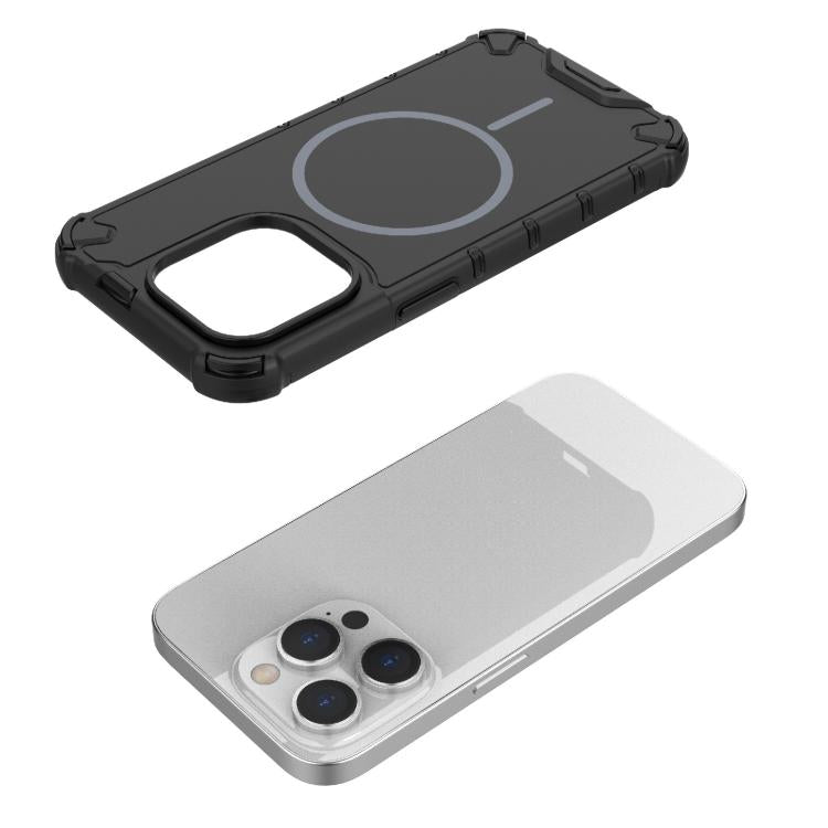 For iPhone 14 Pro Grating Solid Color MagSafe Magnetic Phone Case