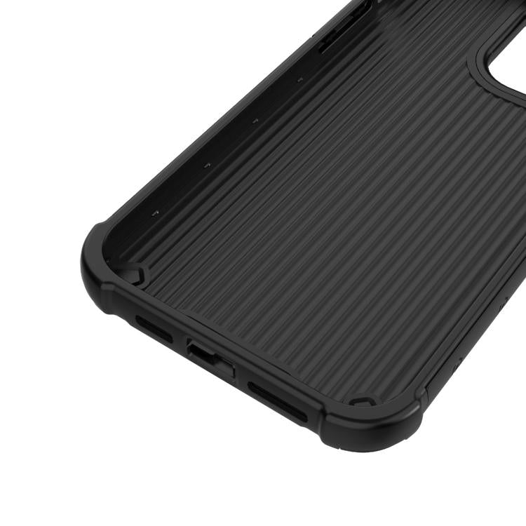 For iPhone 14 Pro Max Grating Solid Color MagSafe Magnetic Phone Case