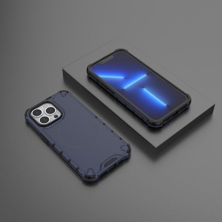 For iPhone 13 Pro Grating Solid Color MagSafe Magnetic Phone Case
