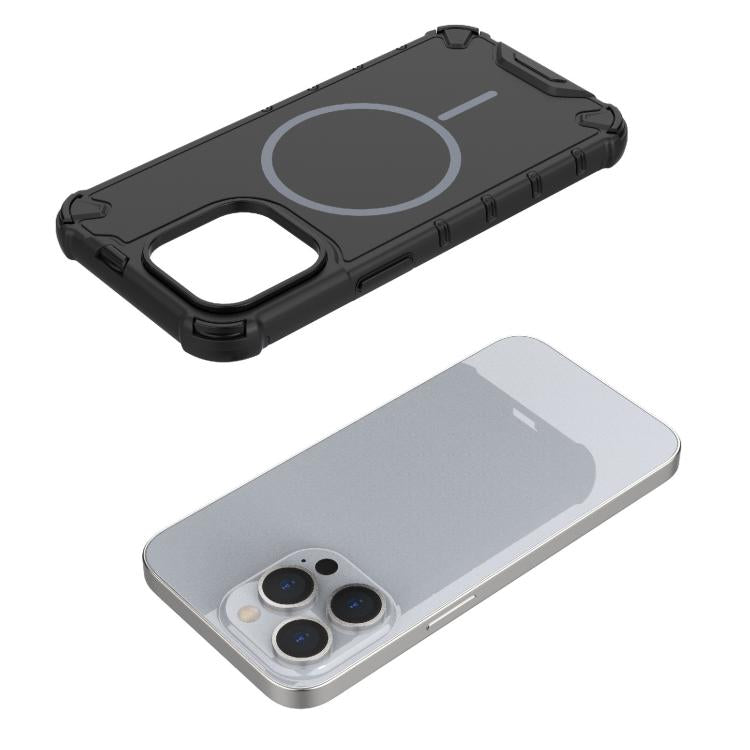 For iPhone 13 Pro Grating Solid Color MagSafe Magnetic Phone Case