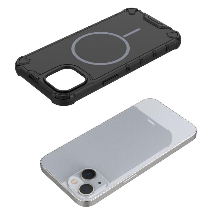 For iPhone 13 Grating Solid Color MagSafe Magnetic Phone Case