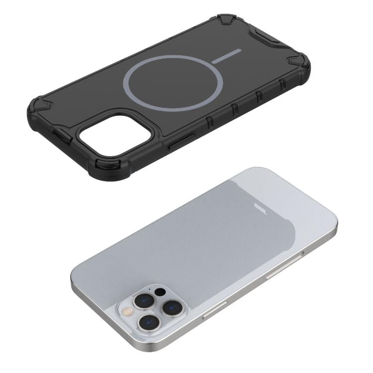 For iPhone 12 / 12 Pro Grating Solid Color MagSafe Magnetic Phone Case