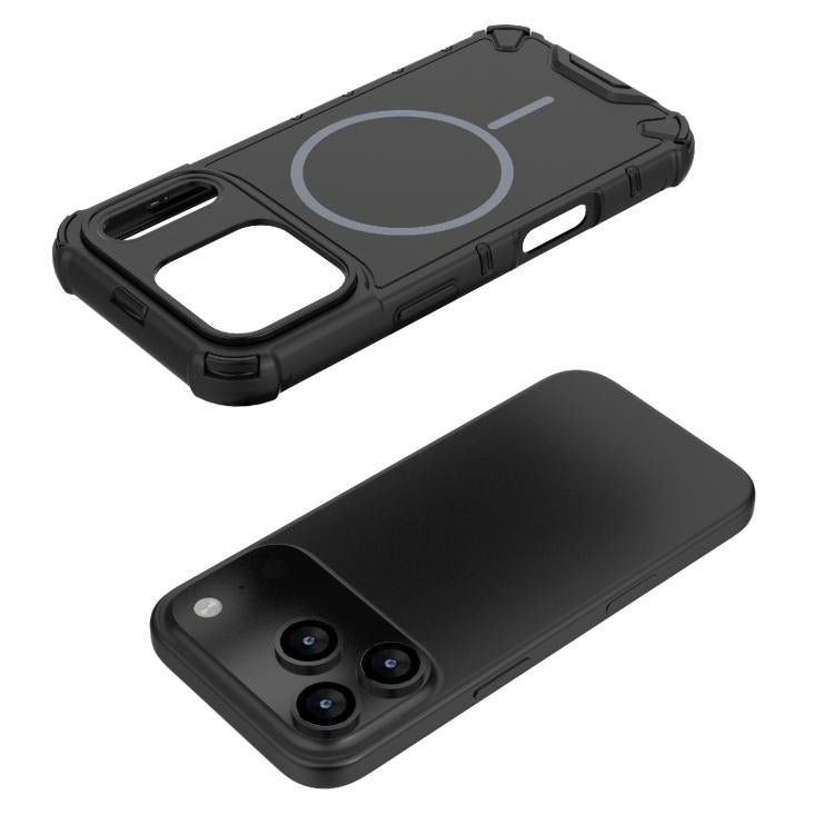 For iPhone 17 Pro Grating Solid Color MagSafe Magnetic Phone Case