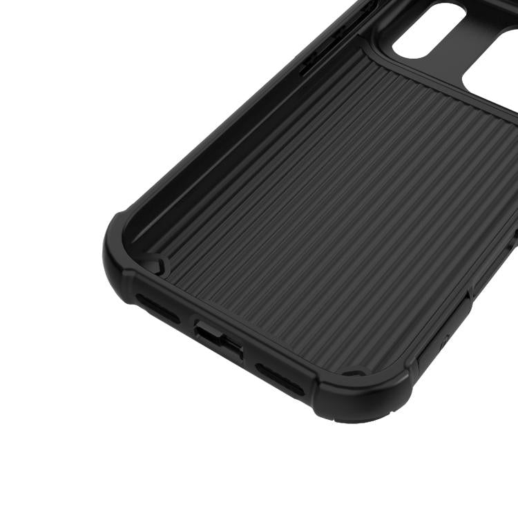 For iPhone 17 Pro Grating Solid Color MagSafe Magnetic Phone Case