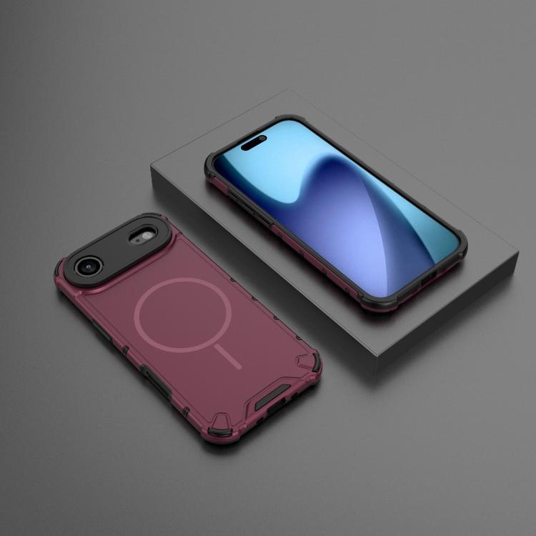 For iPhone Air Grating Solid Color MagSafe Magnetic Phone Case