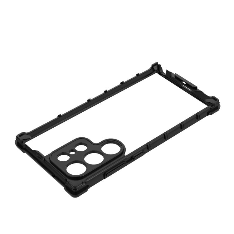 For Samsung Galaxy S23 Ultra 5G Grating Solid Color MagSafe Magnetic Phone Case
