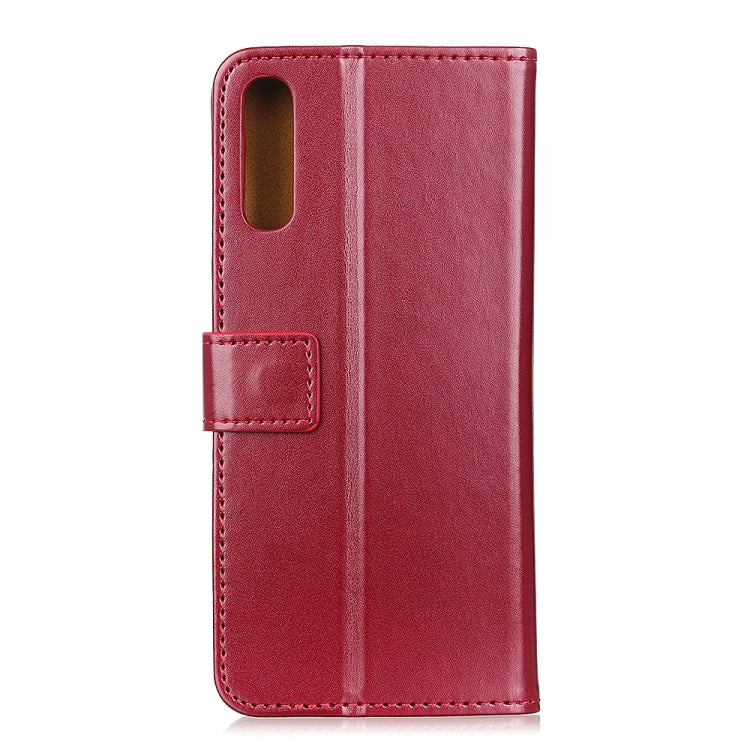 For Galaxy A7 (2018) (Japanese Version) 3-Color Pearl Texture Magnetic Buckle Horizontal Flip PU Leather Case with Card Slots & Wallet & Holder