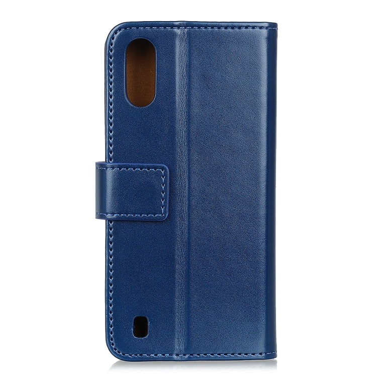 For Samsung Galaxy A10 / M10 3-Color Pearl Texture Magnetic Buckle Horizontal Flip PU Leather Case with Card Slots & Wallet & Holder