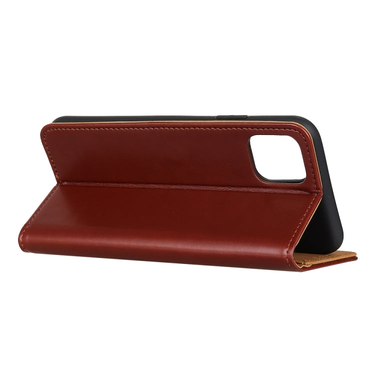 For Samsung Galaxy A51 3-Color Pearl Texture Magnetic Buckle Horizontal Flip PU Leather Case with Card Slots & Wallet & Holder