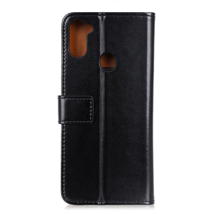 For Samsung Galaxy M11 3-Color Pearl Texture Magnetic Buckle Horizontal Flip PU Leather Case with Card Slots & Wallet & Holder