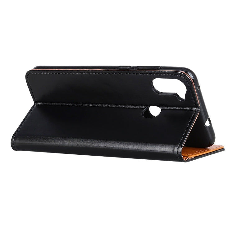 For Samsung Galaxy M11 3-Color Pearl Texture Magnetic Buckle Horizontal Flip PU Leather Case with Card Slots & Wallet & Holder