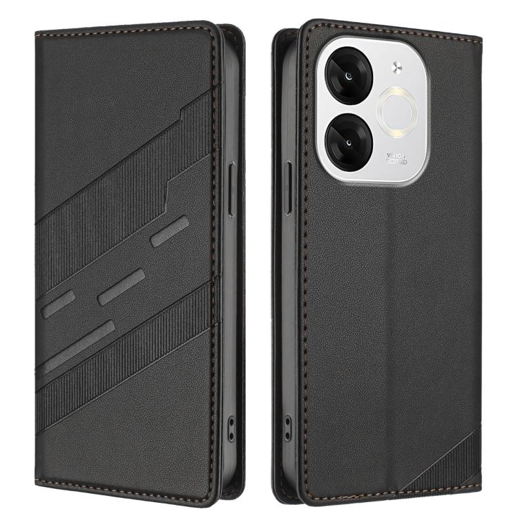 For itel A80 Embossed Multi-functional Wallet Retro Leather Phone Case