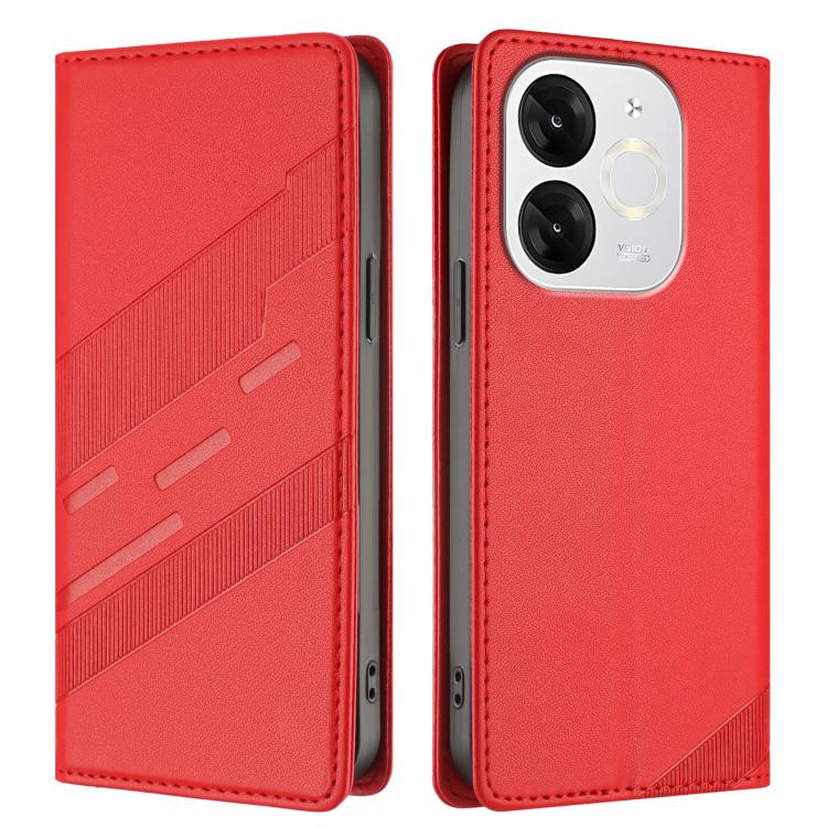 For itel A80 Embossed Multi-functional Wallet Retro Leather Phone Case